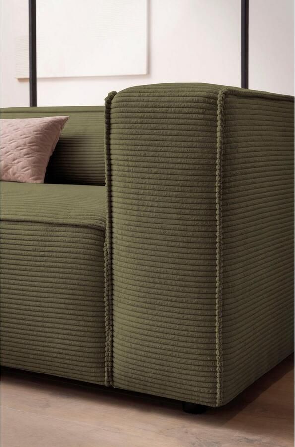 LeGer Home by Lena Gercke 3-zitsbank PIARA XXL sofa met biesnaad Big-sofa in cord of linnenlook - Foto 2