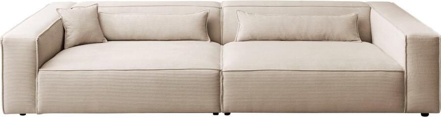 LeGer Home by Lena Gercke 3-zitsbank PIARA XXL sofa met biesnaad Big-sofa in cord of linnenlook - Foto 8