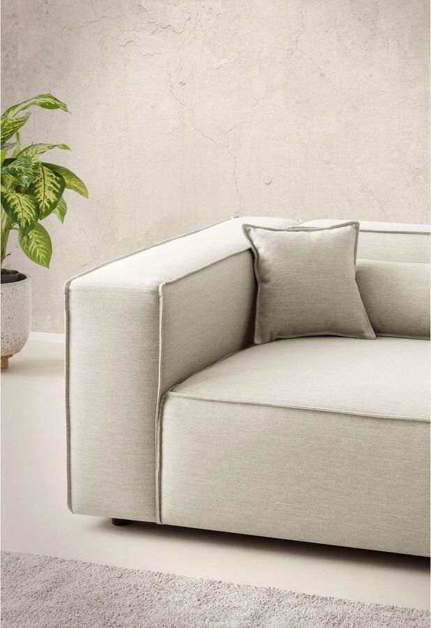 LeGer Home by Lena Gercke 3-zitsbank PIARA XXL sofa met biesnaad Big-sofa in cord of linnenlook - Foto 2