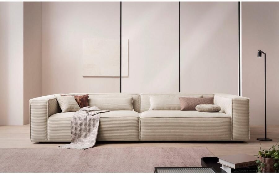LeGer Home by Lena Gercke 3-zitsbank PIARA XXL sofa met biesnaad Big-sofa in cord of linnenlook - Foto 5