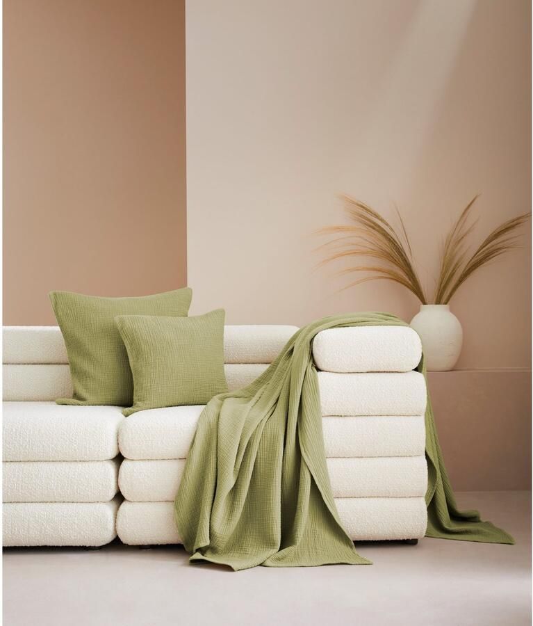 LeGer Home by Lena Gercke Deken Hevin Deken in katoen-crinkle-effect mousseline knuffeldeken - Foto 2