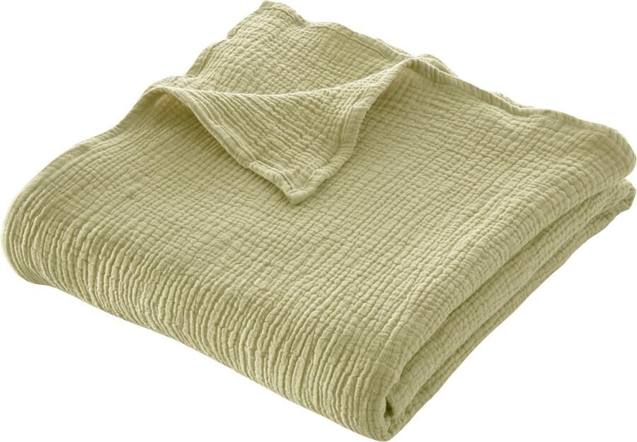 LeGer Home by Lena Gercke Deken Hevin Deken in katoen-crinkle-effect mousseline knuffeldeken