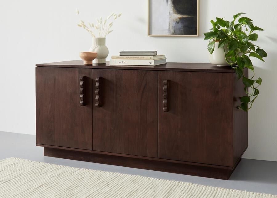 LeGer Home by Lena Gercke Dressoir EMINA Massief acaciahout 146 cm commode met soft-close en designgrepen - Foto 7