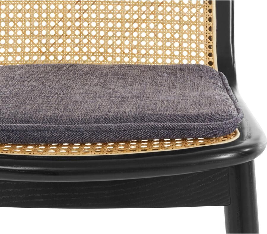 LeGer Home by Lena Gercke Eetkamerstoel Lina 2-delige set massief houten Polstertstoel met frame en poten van massief essenhout (set 2 stuks)