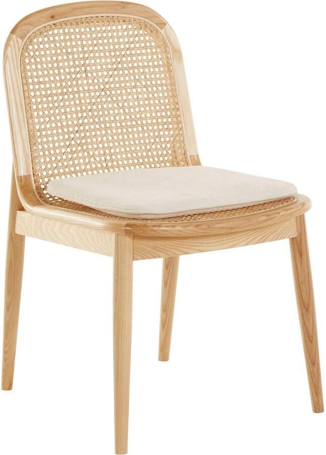LeGer Home by Lena Gercke Eetkamerstoel Lina 2-delige set massief houten Polstertstoel met frame en poten van massief essenhout (set 2 stuks) - Foto 4