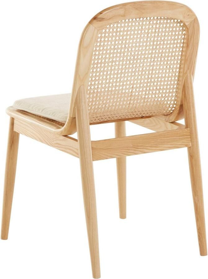 LeGer Home by Lena Gercke Eetkamerstoel Lina 2-delige set massief houten Polstertstoel met frame en poten van massief essenhout (set 2 stuks) - Foto 3