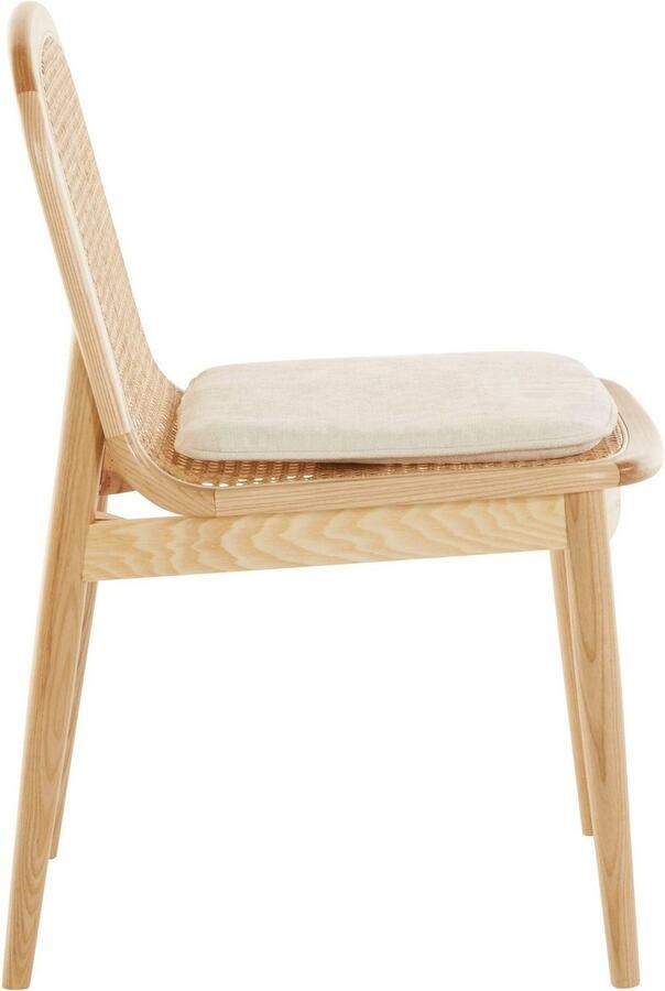 LeGer Home by Lena Gercke Eetkamerstoel Lina 2-delige set massief houten Polstertstoel met frame en poten van massief essenhout (set 2 stuks) - Foto 5