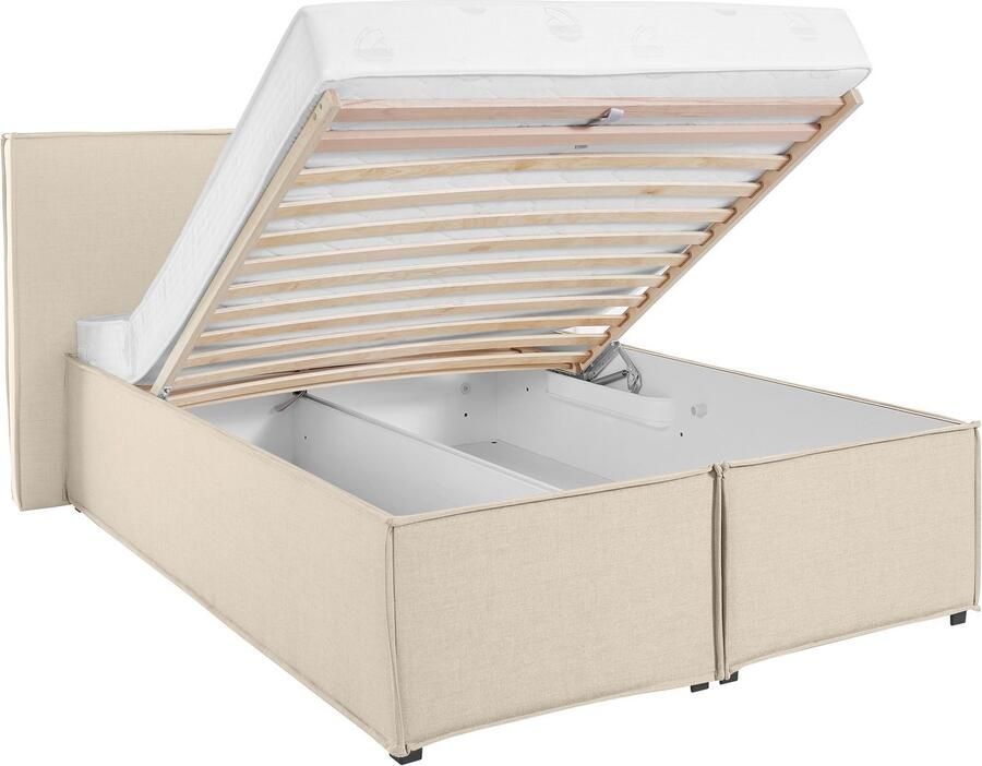 LeGer Home by Lena Gercke Gestoffeerd bed Isaline naar keuze zonder matras of met 3 matrassoorten hoofdbordhoogte 107 cm - Foto 1