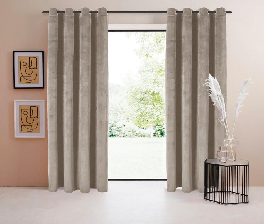 LeGer Home by Lena Gercke Gordijn Fluweel Ladina ondoorzichtige gordijn fluwelen gordijn (1 stuk)