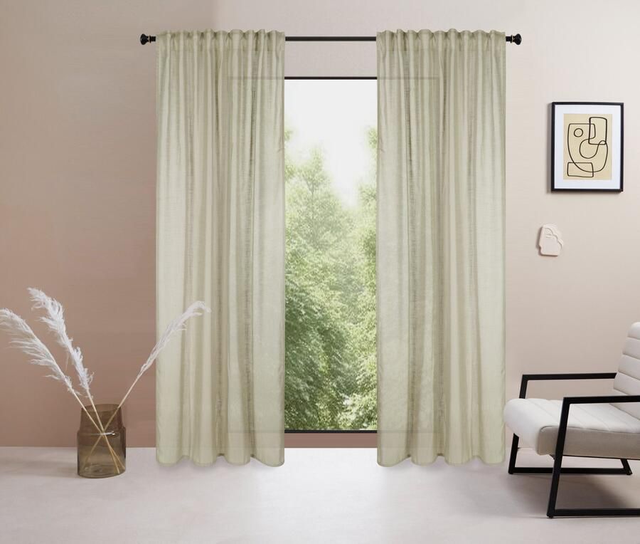 LeGer Home by Lena Gercke Gordijn Marusha 1 gordijn linnen-look geweven verschillende maten(1 stuk)