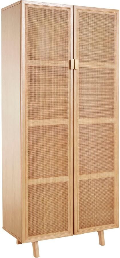 LeGer Home by Lena Gercke Highboard Lina TOPSELLER! OTTOs Choice Met rotan inzet 4 binnenvakken gedeeltelijk massief - Foto 5