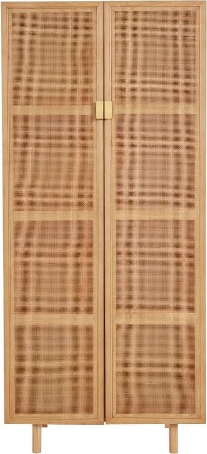 LeGer Home by Lena Gercke Highboard Lina TOPSELLER! OTTOs Choice Met rotan inzet 4 binnenvakken gedeeltelijk massief - Foto 6