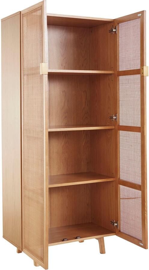 LeGer Home by Lena Gercke Highboard Lina TOPSELLER! OTTOs Choice Met rotan inzet 4 binnenvakken gedeeltelijk massief - Foto 4