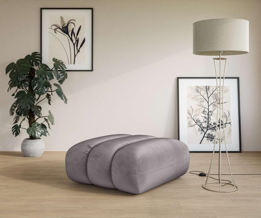 LeGer Home by Lena Gercke Hocker Priya zitpoef moderne stiksels ook in bouclé gezellig en modern afmetingen b d h: 90 106 46 cm - Foto 2