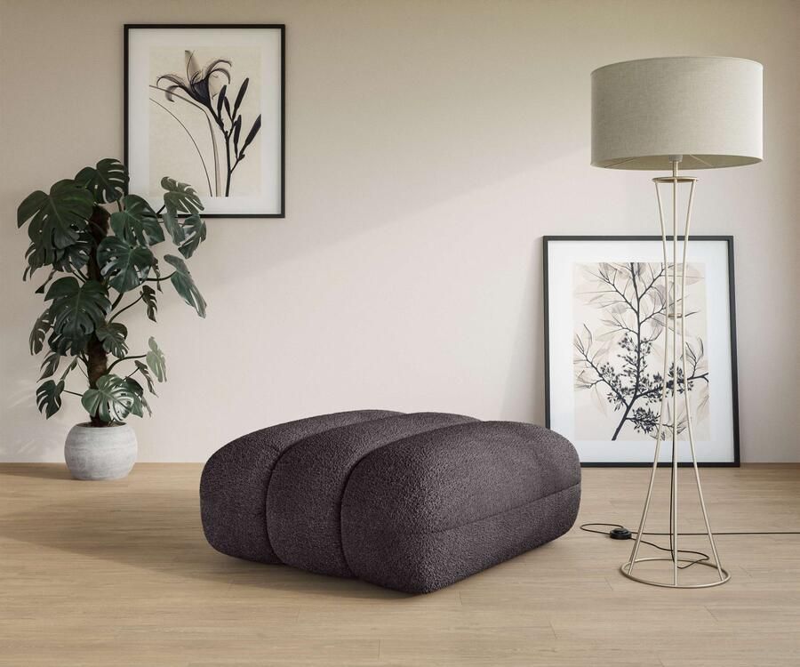 LeGer Home by Lena Gercke Hocker Priya zitpoef moderne stiksels ook in bouclé gezellig en modern afmetingen b d h: 90 106 46 cm - Foto 2