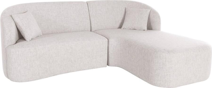 LeGer Home by Lena Gercke Hoekbank Dilara L-vorm afgeronde rugleuning en front in 3 stofkwaliteiten - Foto 4