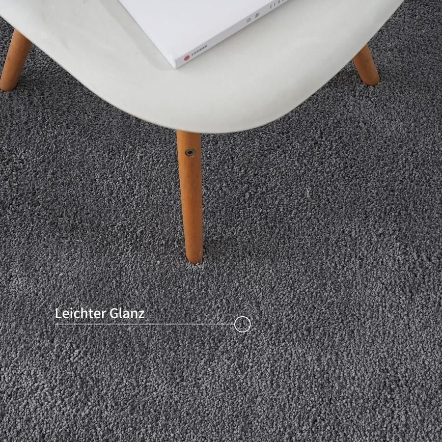 LeGer Home by Lena Gercke Hoogpolig vloerkleed Halrum effen bijzondere vorm modern organische vorm boonvorm knuffelig woonkamer slaapkamer - Foto 2