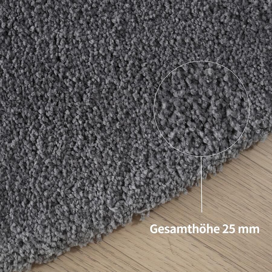 LeGer Home by Lena Gercke Hoogpolig vloerkleed Halrum effen bijzondere vorm modern organische vorm boonvorm knuffelig woonkamer slaapkamer - Foto 4