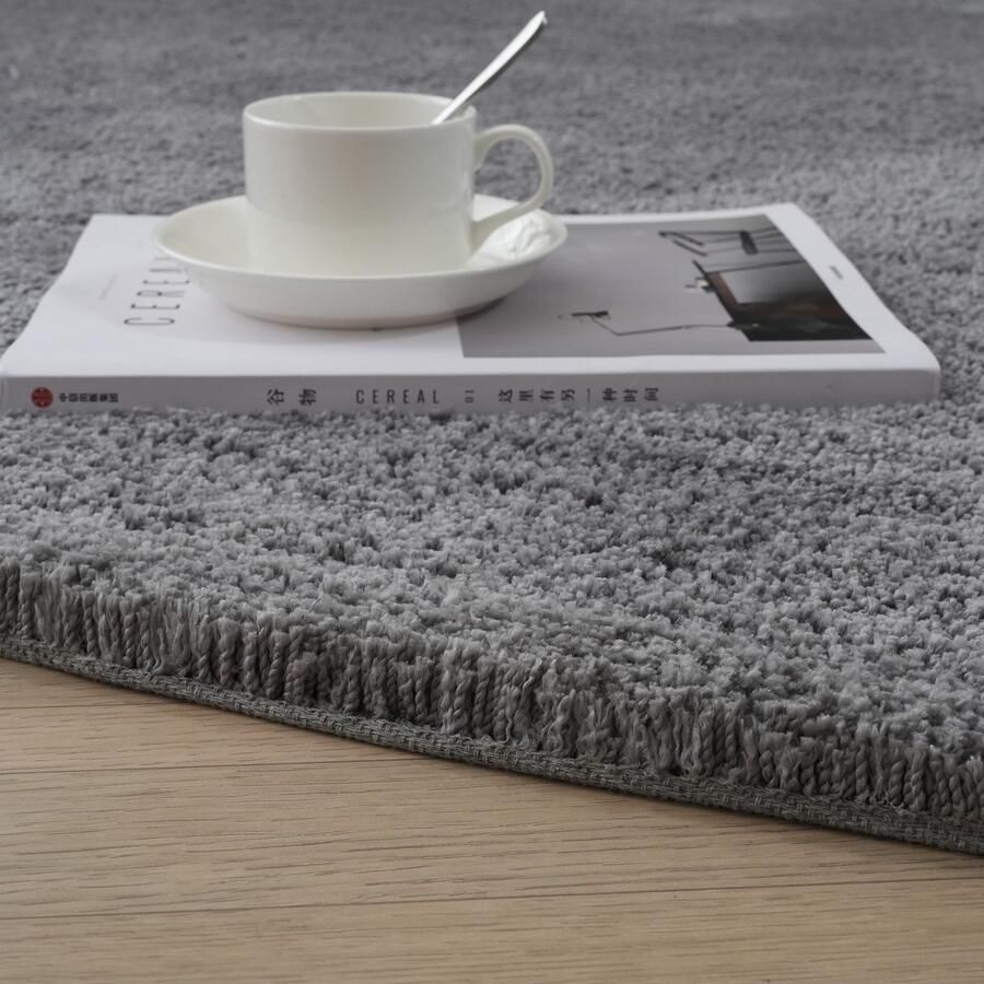 LeGer Home by Lena Gercke Hoogpolig vloerkleed Halrum effen bijzondere vorm modern organische vorm boonvorm knuffelig woonkamer slaapkamer - Foto 6