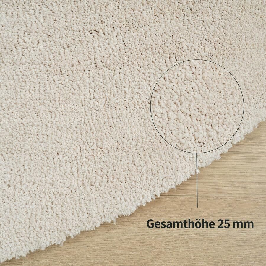 LeGer Home by Lena Gercke Hoogpolig vloerkleed Halrum effen bijzondere vorm modern organische vorm boonvorm knuffelig woonkamer slaapkamer - Foto 5
