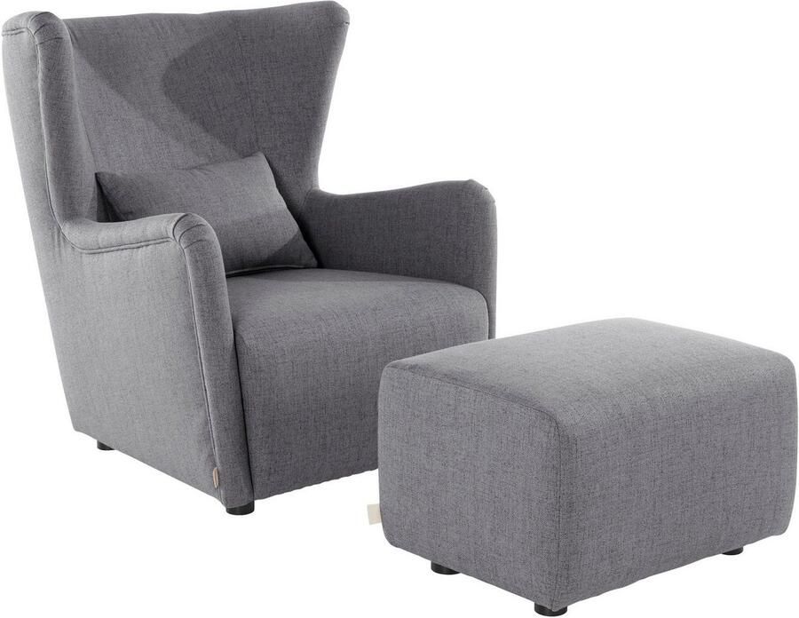 LeGer Home by Lena Gercke Oorfauteuil Levke Stoel naar keuze met of zonder hocker - Foto 3