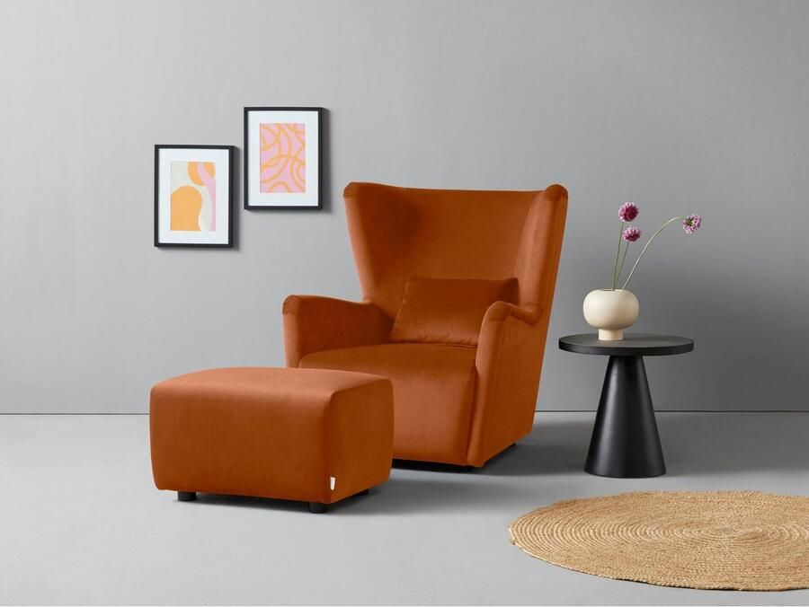 LeGer Home by Lena Gercke Oorfauteuil Levke Stoel naar keuze met of zonder hocker - Foto 4