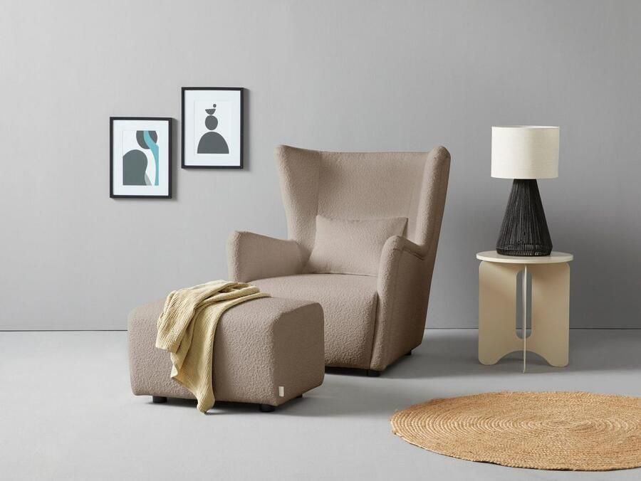 LeGer Home by Lena Gercke Oorfauteuil Levke Stoel naar keuze met of zonder hocker - Foto 4