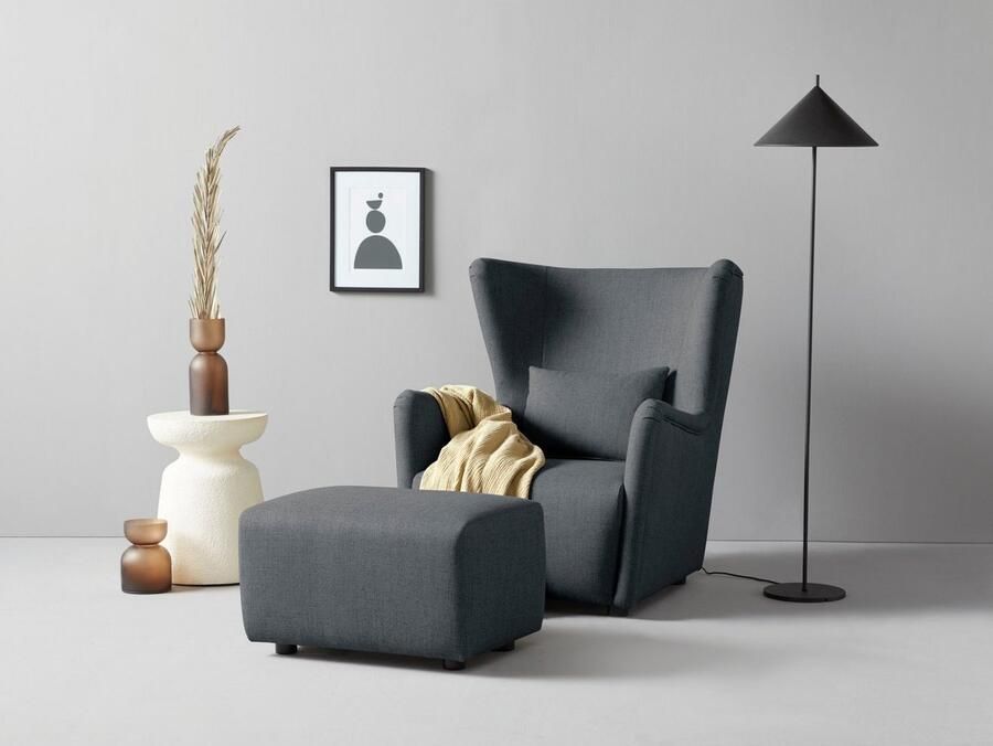 LeGer Home by Lena Gercke Oorfauteuil Levke Stoel naar keuze met of zonder hocker - Foto 4