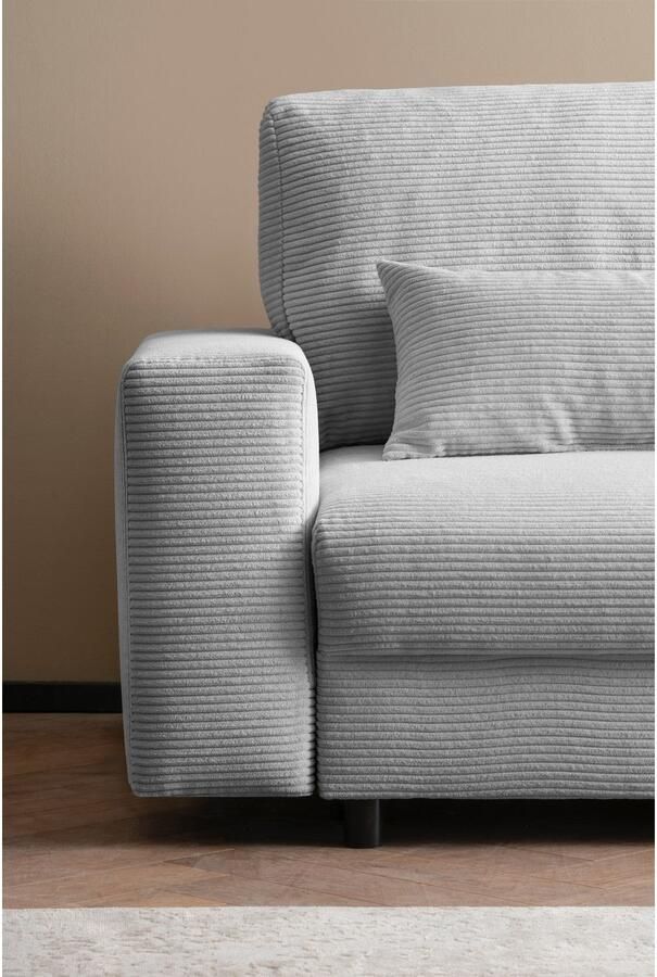 LeGer Home by Lena Gercke Slaapbank Imoga kussen met slaapfunctie 3-zits bank met bedlade in moderne kleuren en stoffen bedfunctie ligoppervlak: 200x150 cm - Foto 3