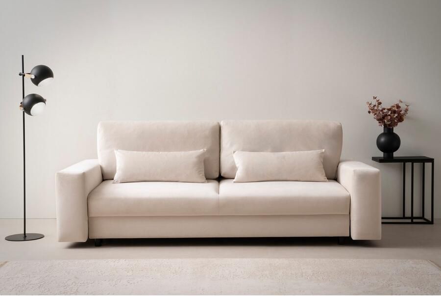 LeGer Home by Lena Gercke Slaapbank Imoga kussen met slaapfunctie 3-zits bank met bedlade in moderne kleuren en stoffen bedfunctie ligoppervlak: 200x150 cm - Foto 16