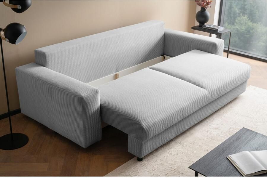 LeGer Home by Lena Gercke Slaapbank Imoga kussen met slaapfunctie 3-zits bank met bedlade in moderne kleuren en stoffen bedfunctie ligoppervlak: 200x150 cm - Foto 5