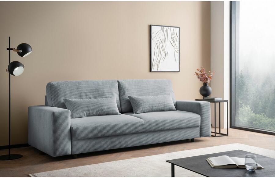 LeGer Home by Lena Gercke Slaapbank Imoga kussen met slaapfunctie 3-zits bank met bedlade in moderne kleuren en stoffen bedfunctie ligoppervlak: 200x150 cm - Foto 7