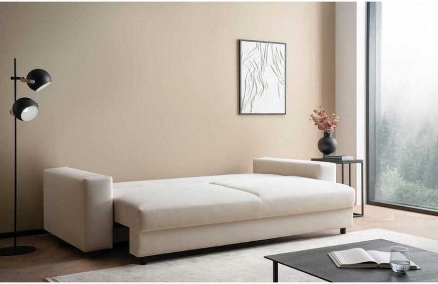 LeGer Home by Lena Gercke Slaapbank Imoga kussen met slaapfunctie 3-zits bank met bedlade in moderne kleuren en stoffen bedfunctie ligoppervlak: 200x150 cm - Foto 8