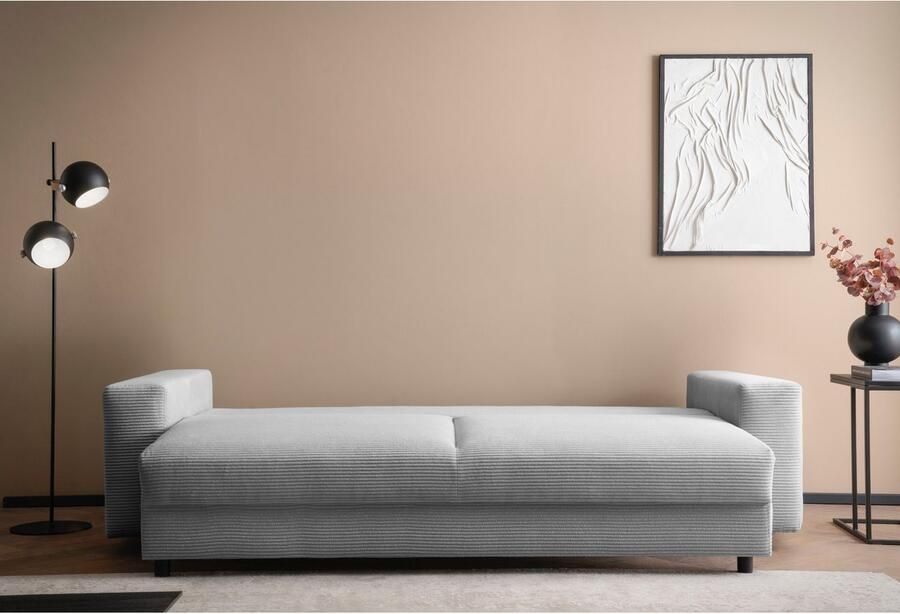 LeGer Home by Lena Gercke Slaapbank Imoga kussen met slaapfunctie 3-zits bank met bedlade in moderne kleuren en stoffen bedfunctie ligoppervlak: 200x150 cm - Foto 2