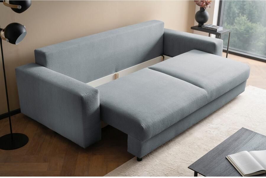 LeGer Home by Lena Gercke Slaapbank Imoga kussen met slaapfunctie 3-zits bank met bedlade in moderne kleuren en stoffen bedfunctie ligoppervlak: 200x150 cm - Foto 6