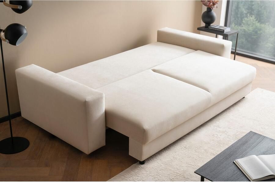 LeGer Home by Lena Gercke Slaapbank Imoga kussen met slaapfunctie 3-zits bank met bedlade in moderne kleuren en stoffen bedfunctie ligoppervlak: 200x150 cm - Foto 6