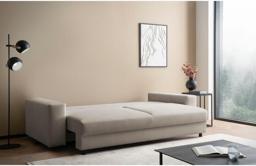 LeGer Home by Lena Gercke Slaapbank Imoga kussen met slaapfunctie 3-zits bank met bedlade in moderne kleuren en stoffen bedfunctie ligoppervlak: 200x150 cm - Foto 7