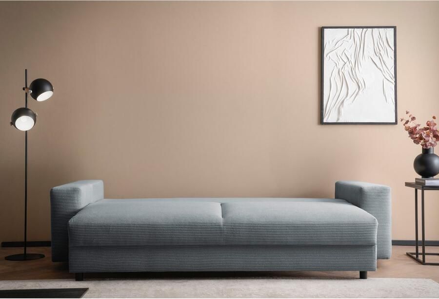 LeGer Home by Lena Gercke Slaapbank Imoga kussen met slaapfunctie 3-zits bank met bedlade in moderne kleuren en stoffen bedfunctie ligoppervlak: 200x150 cm - Foto 2