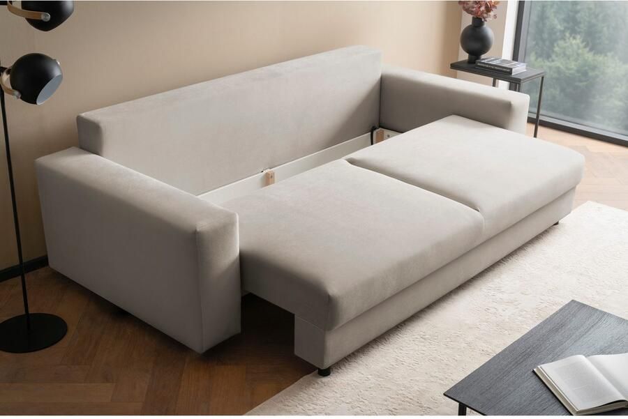 LeGer Home by Lena Gercke Slaapbank Imoga kussen met slaapfunctie 3-zits bank met bedlade in moderne kleuren en stoffen bedfunctie ligoppervlak: 200x150 cm - Foto 5