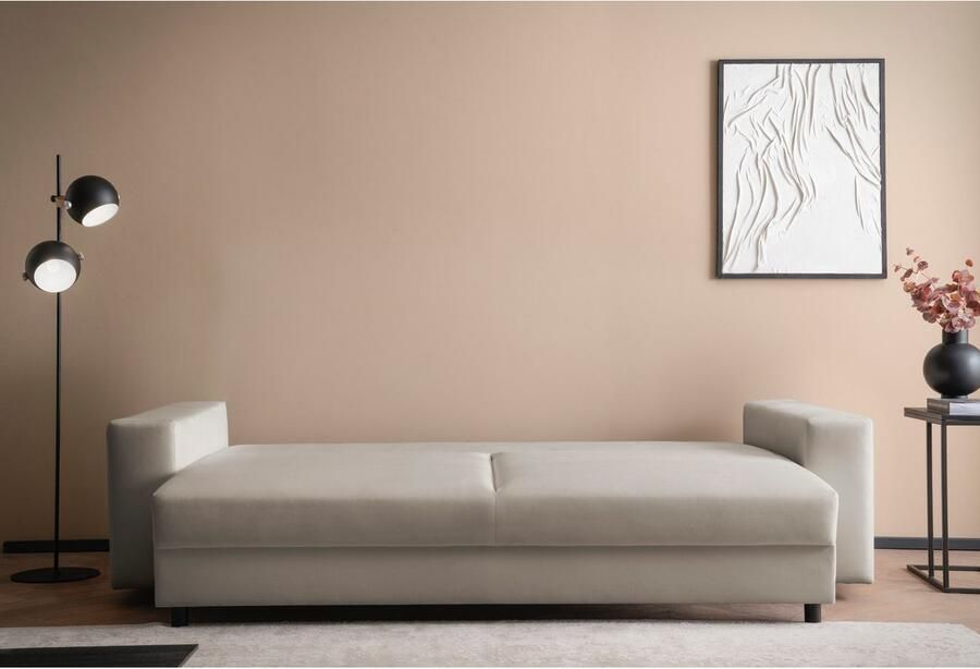 LeGer Home by Lena Gercke Slaapbank Imoga kussen met slaapfunctie 3-zits bank met bedlade in moderne kleuren en stoffen bedfunctie ligoppervlak: 200x150 cm - Foto 2