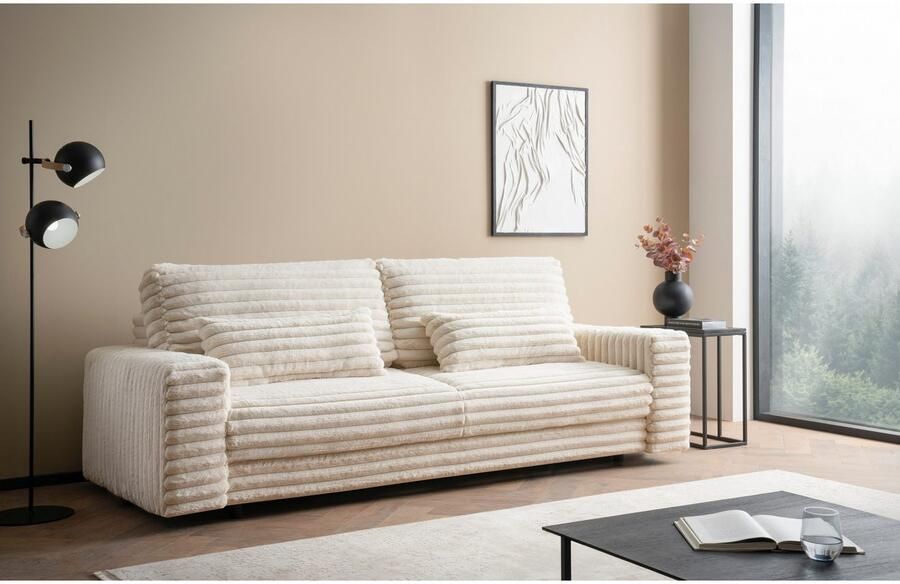 LeGer Home by Lena Gercke Slaapbank Imoga kussen met slaapfunctie 3-zits bank met bedlade in moderne kleuren en stoffen bedfunctie ligoppervlak: 200x150 cm - Foto 8