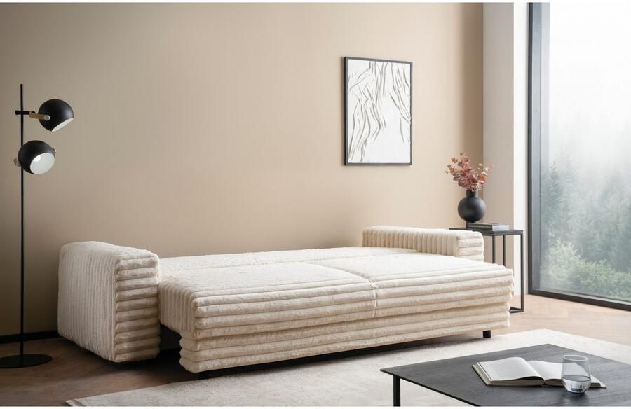 LeGer Home by Lena Gercke Slaapbank Imoga kussen met slaapfunctie 3-zits bank met bedlade in moderne kleuren en stoffen bedfunctie ligoppervlak: 200x150 cm - Foto 9