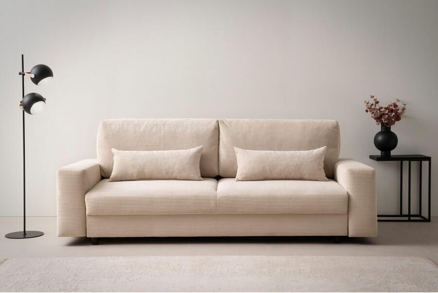 LeGer Home by Lena Gercke Slaapbank Imoga kussen met slaapfunctie 3-zits bank met bedlade in moderne kleuren en stoffen bedfunctie ligoppervlak: 200x150 cm - Foto 16