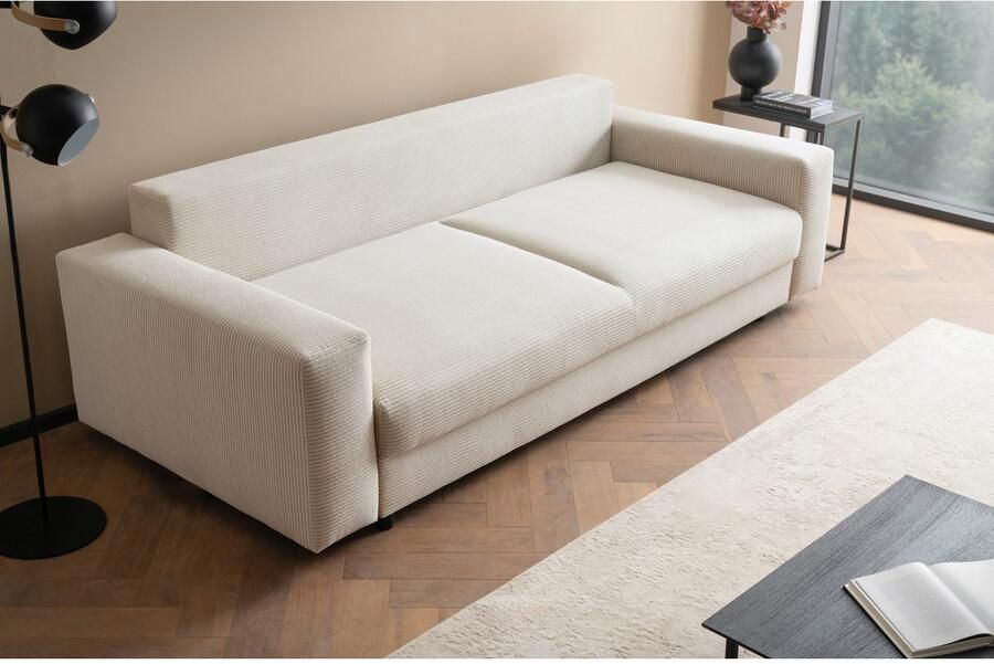 LeGer Home by Lena Gercke Slaapbank Imoga kussen met slaapfunctie 3-zits bank met bedlade in moderne kleuren en stoffen bedfunctie ligoppervlak: 200x150 cm - Foto 5