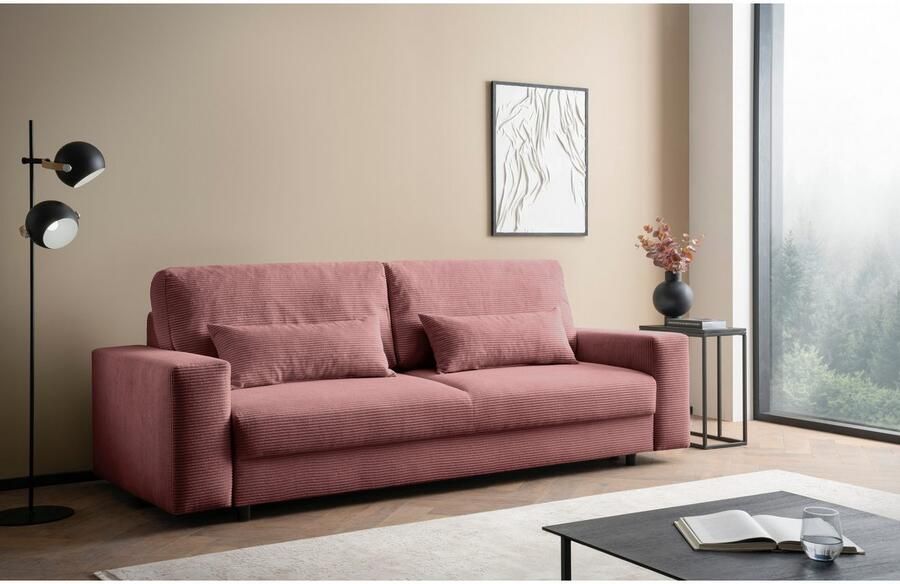 LeGer Home by Lena Gercke Slaapbank Imoga kussen met slaapfunctie 3-zits bank met bedlade in moderne kleuren en stoffen bedfunctie ligoppervlak: 200x150 cm - Foto 7