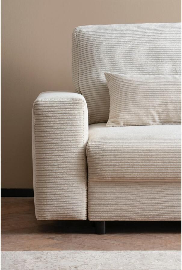 LeGer Home by Lena Gercke Slaapbank Imoga kussen met slaapfunctie 3-zits bank met bedlade in moderne kleuren en stoffen bedfunctie ligoppervlak: 200x150 cm - Foto 4