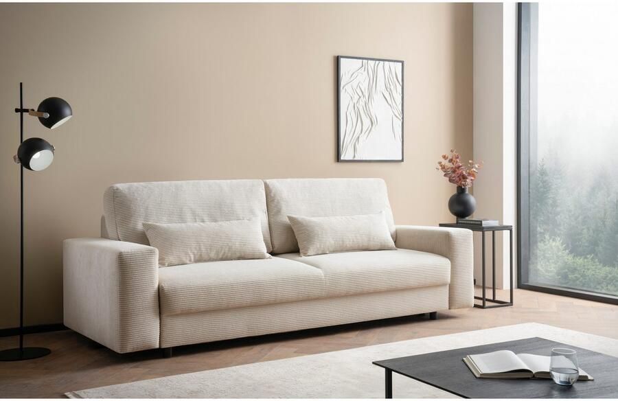 LeGer Home by Lena Gercke Slaapbank Imoga kussen met slaapfunctie 3-zits bank met bedlade in moderne kleuren en stoffen bedfunctie ligoppervlak: 200x150 cm - Foto 7