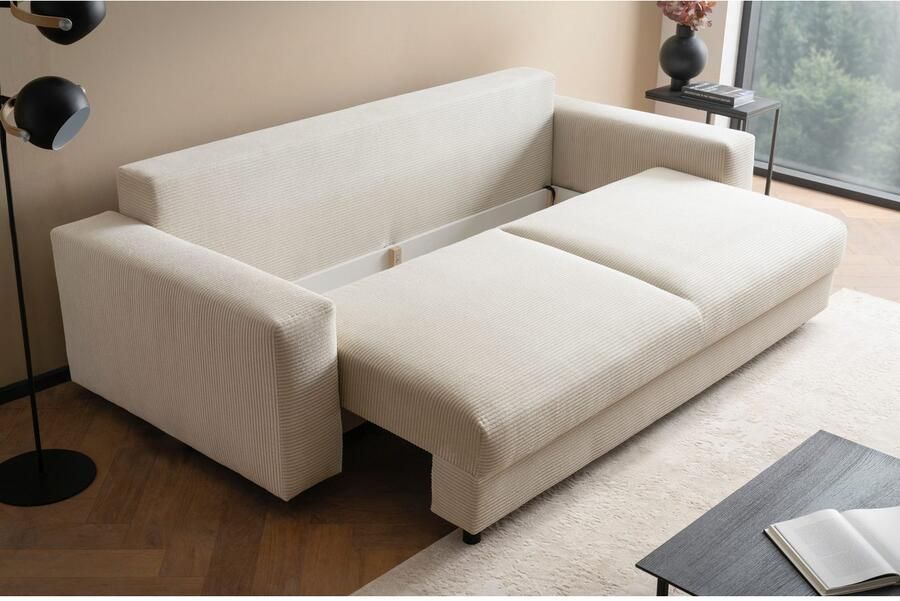 LeGer Home by Lena Gercke Slaapbank Imoga kussen met slaapfunctie 3-zits bank met bedlade in moderne kleuren en stoffen bedfunctie ligoppervlak: 200x150 cm - Foto 6