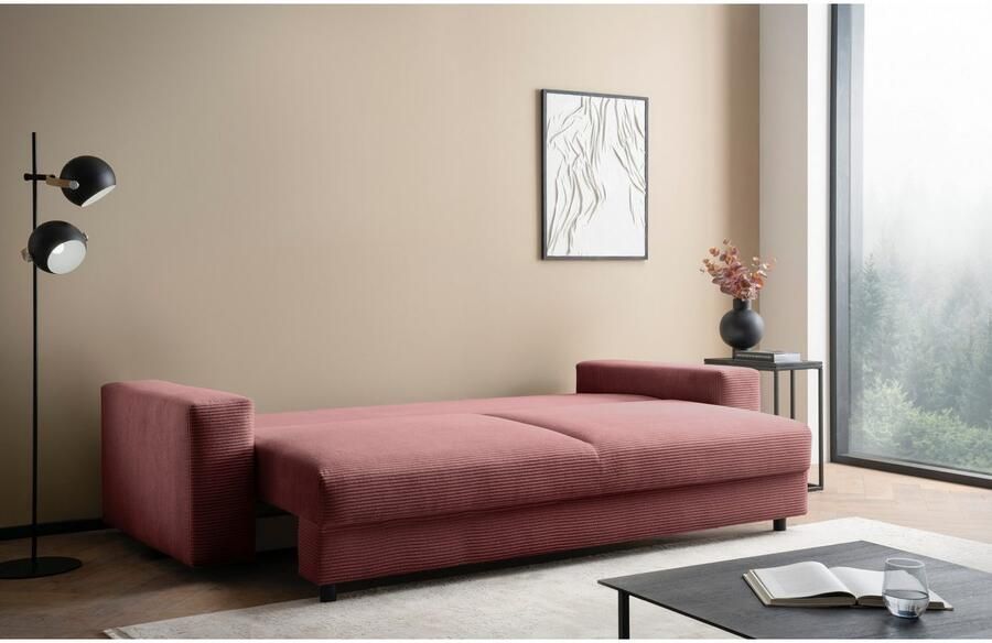 LeGer Home by Lena Gercke Slaapbank Imoga kussen met slaapfunctie 3-zits bank met bedlade in moderne kleuren en stoffen bedfunctie ligoppervlak: 200x150 cm - Foto 8