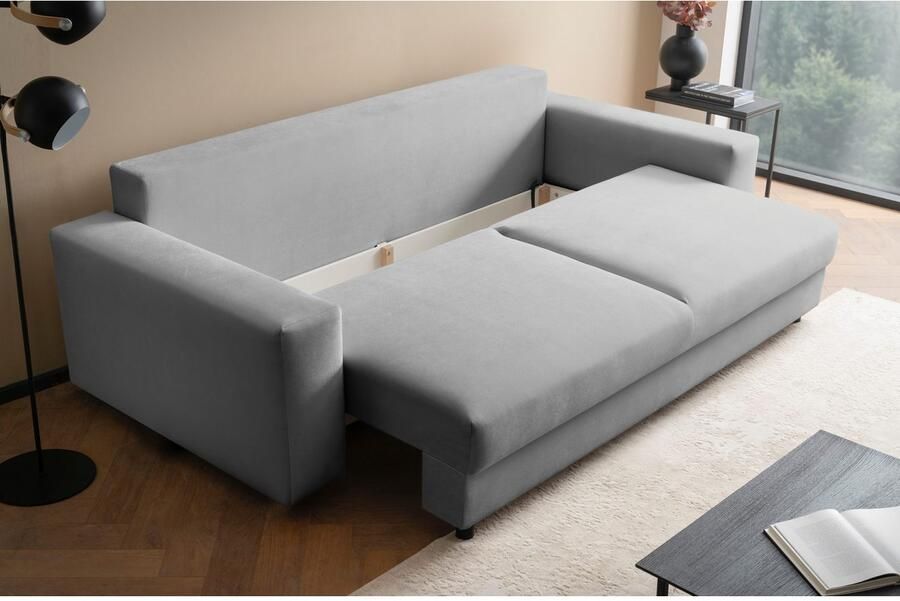 LeGer Home by Lena Gercke Slaapbank Imoga kussen met slaapfunctie 3-zits bank met bedlade in moderne kleuren en stoffen bedfunctie ligoppervlak: 200x150 cm - Foto 5